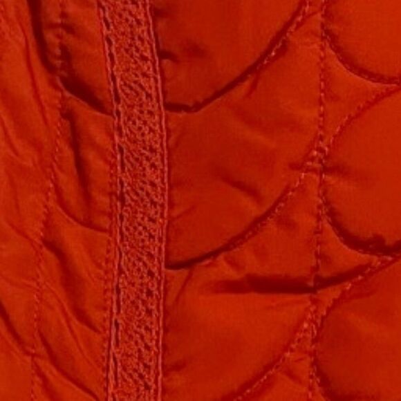 Chico's Orange Quilted Full Zip Pockets Vest Size Small - Picture 6 of 10